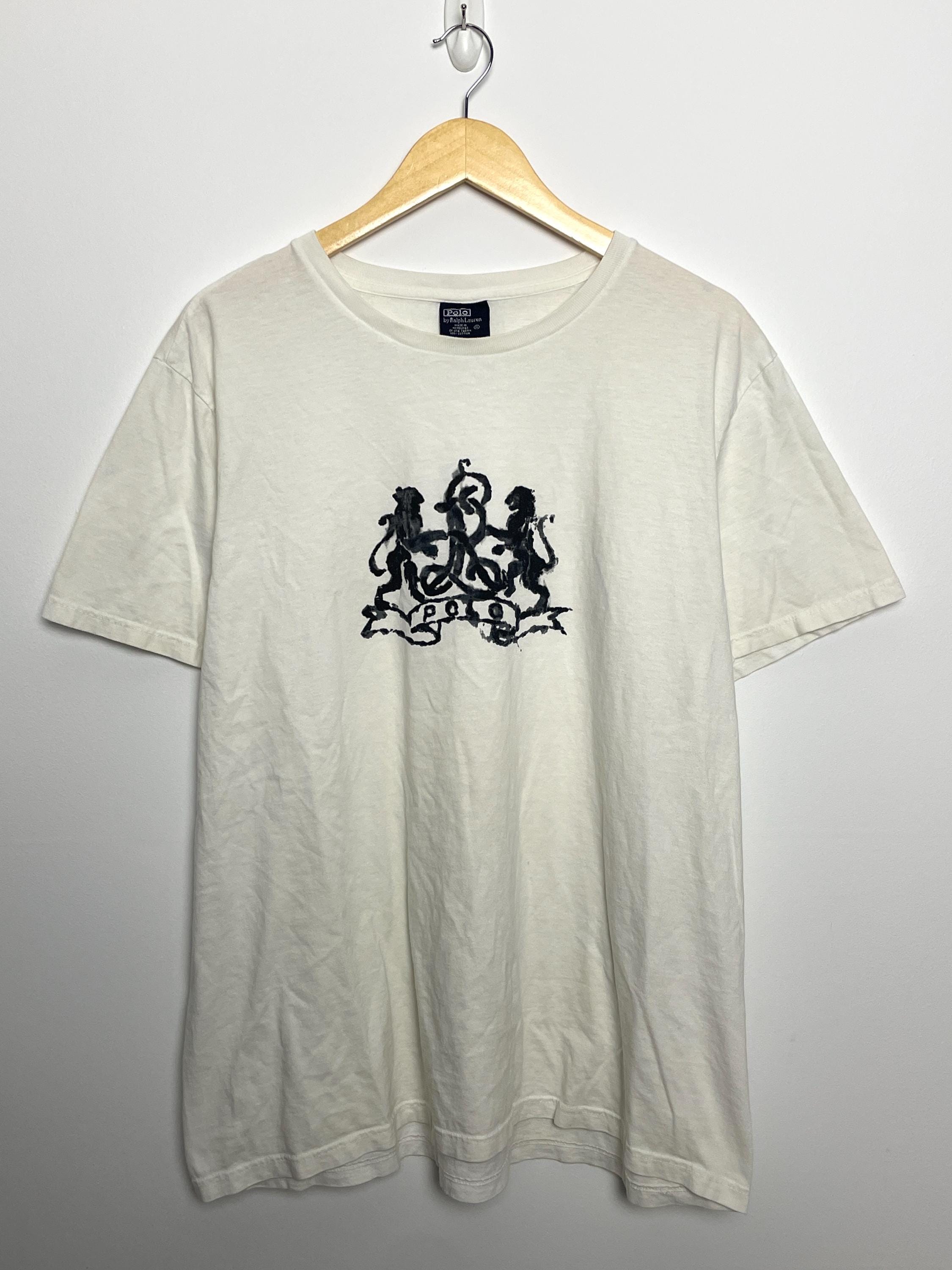 Vintage 1990s Polo by Ralph Lauren Lion Crest Graphic Tee Shirt
