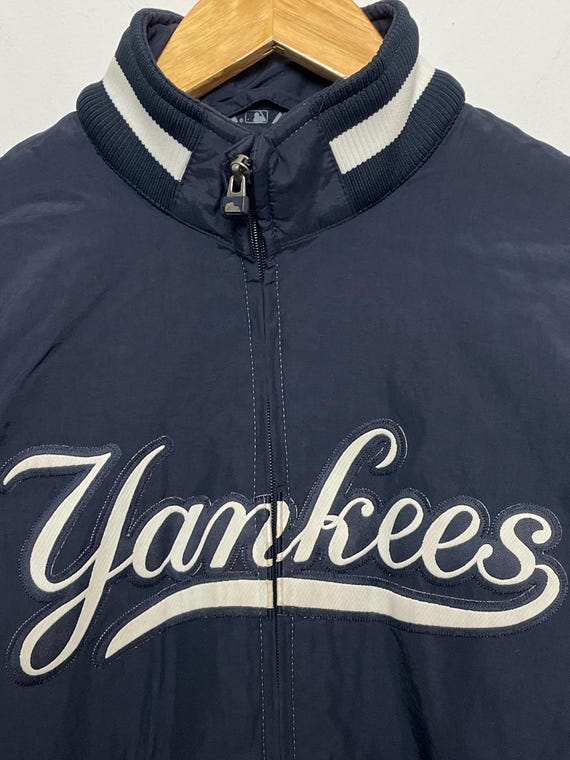 Vintage New York Yankees MLB Baseball Fleece Lined Windbreaker Zip