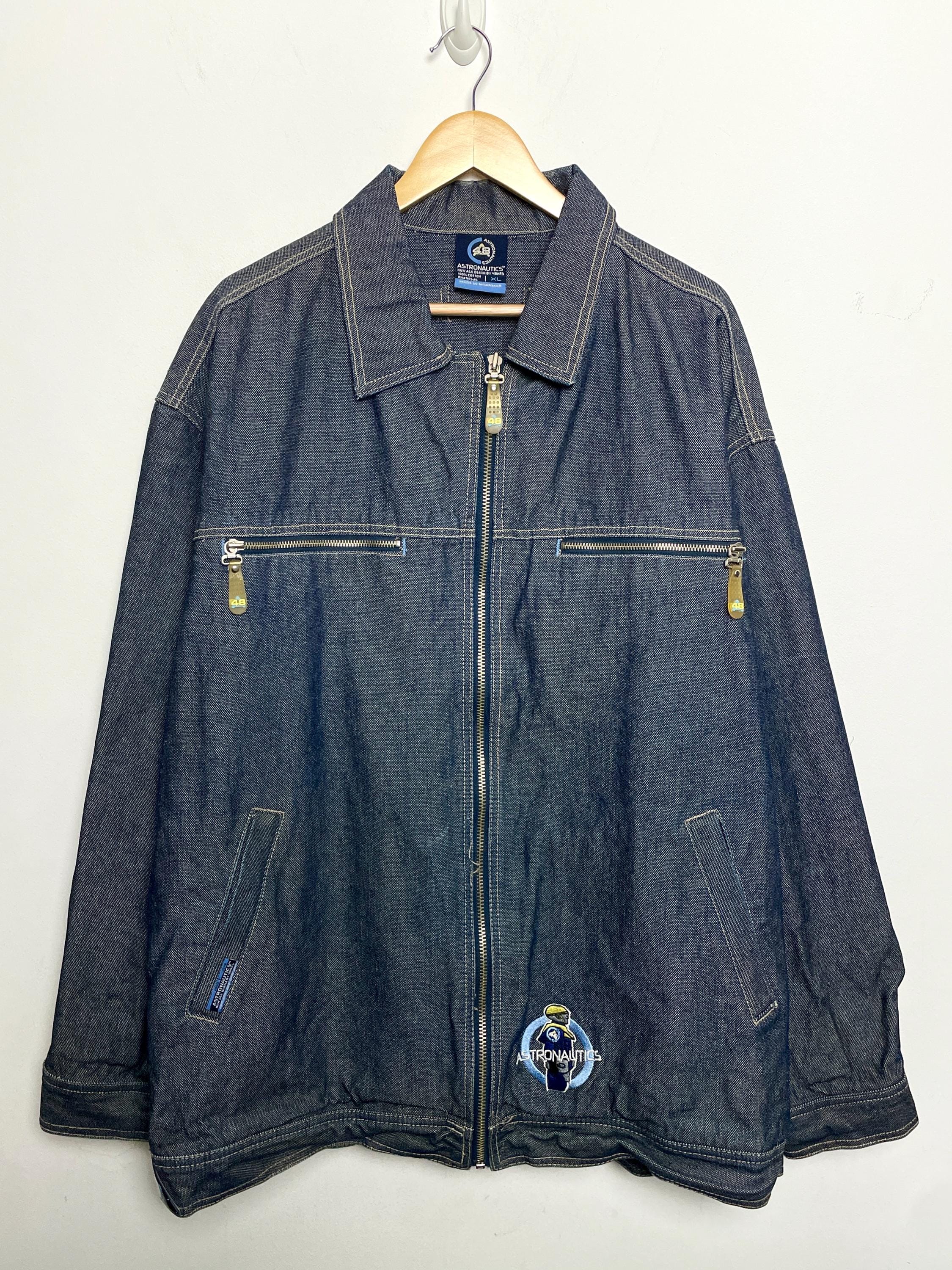 Vintage Y2K Astronautics “new Age Denim” Zip up Oversized