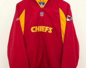 Chaqueta cortavientos Reebok vintage de los Kansas City Chiefs (talla pequeña para adulto)