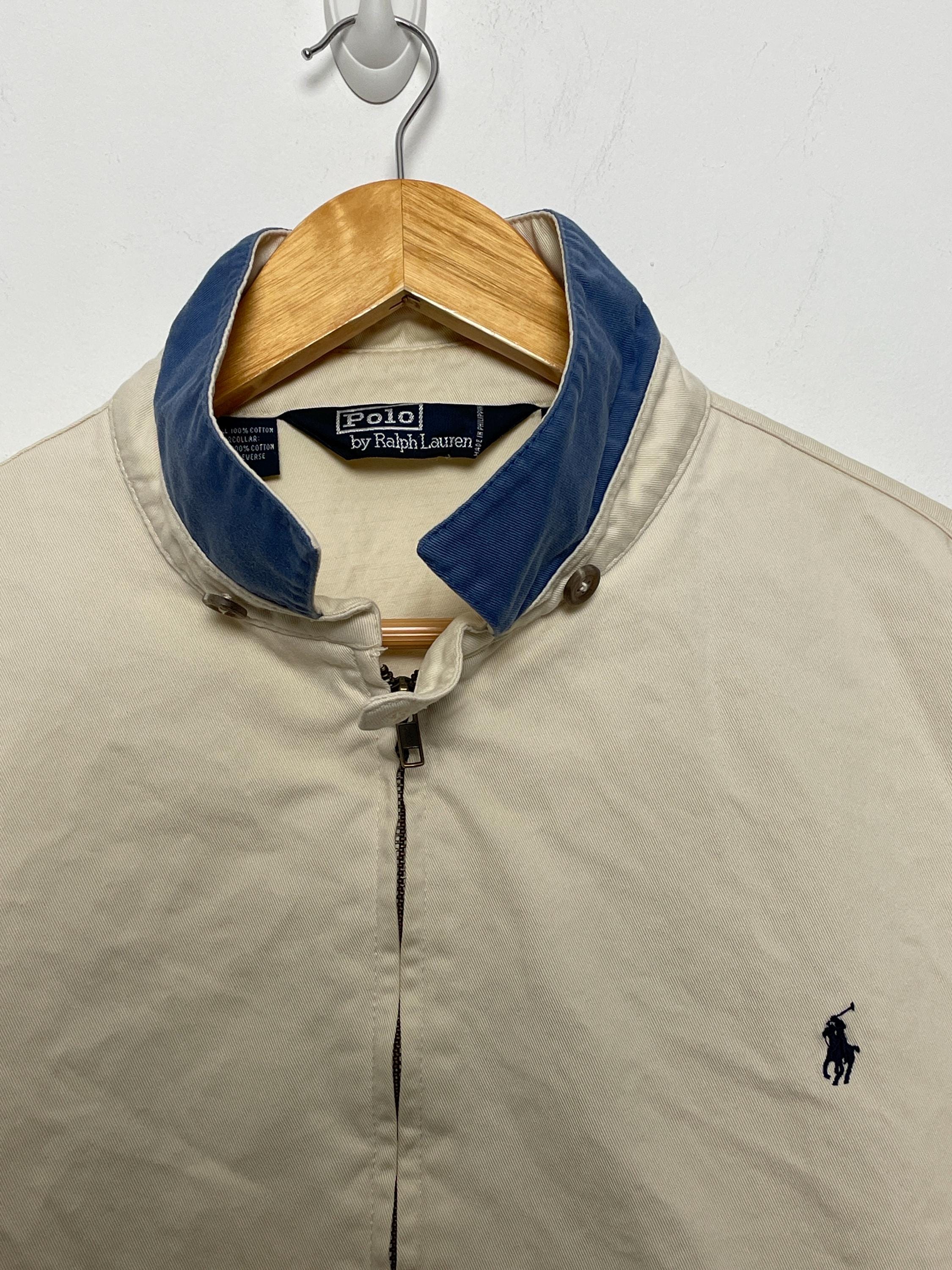 VINTAGE POLO RALPH LAUREN FLEECE GOLF JACKET 1990S SIZE 2XL