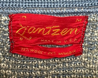 Vintage 1960s Jantzen Wool and Mohair Made in USA Argyle Diamond