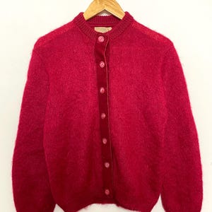 Vintage 60s Mohair Cardigan - Etsy Vintage 60s Mohair Cardigan - Etsy