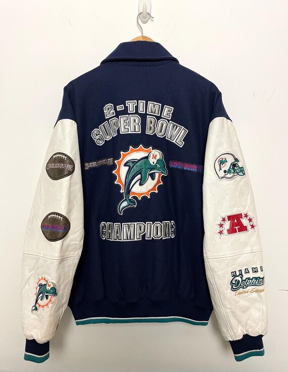 【古着】NFL Miami Dolphins ジャケット M Vintage 1990s Miami Dolphins NFL Football 2-time Super Bowl