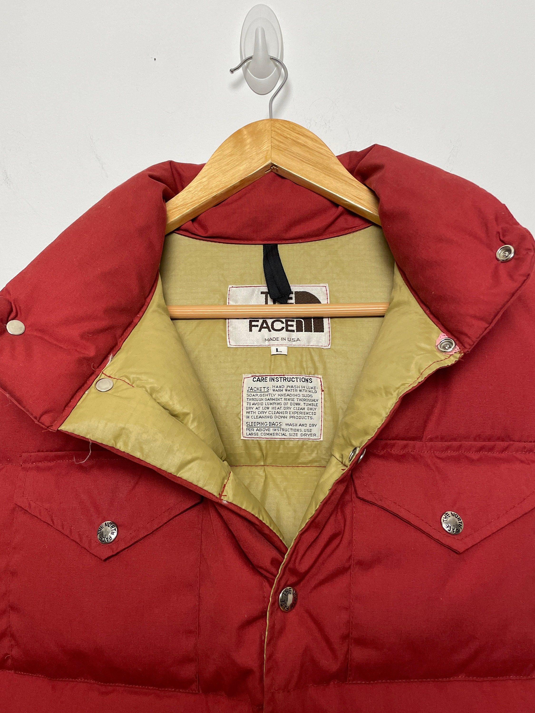Vintage 1970s North Face Made in USA Button up Puffer Down Vintage 1970s North Face Made in USA Button up Puffer Down