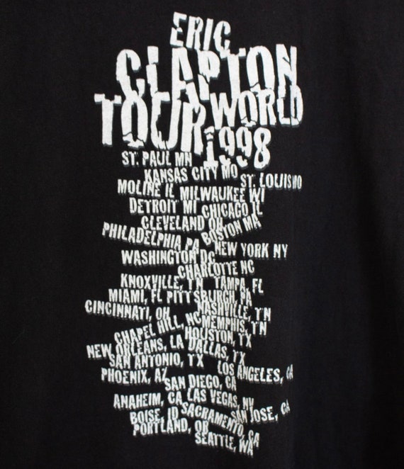 Vintage 1998 Eric Clapton Live World Tour Band Co… - image 4