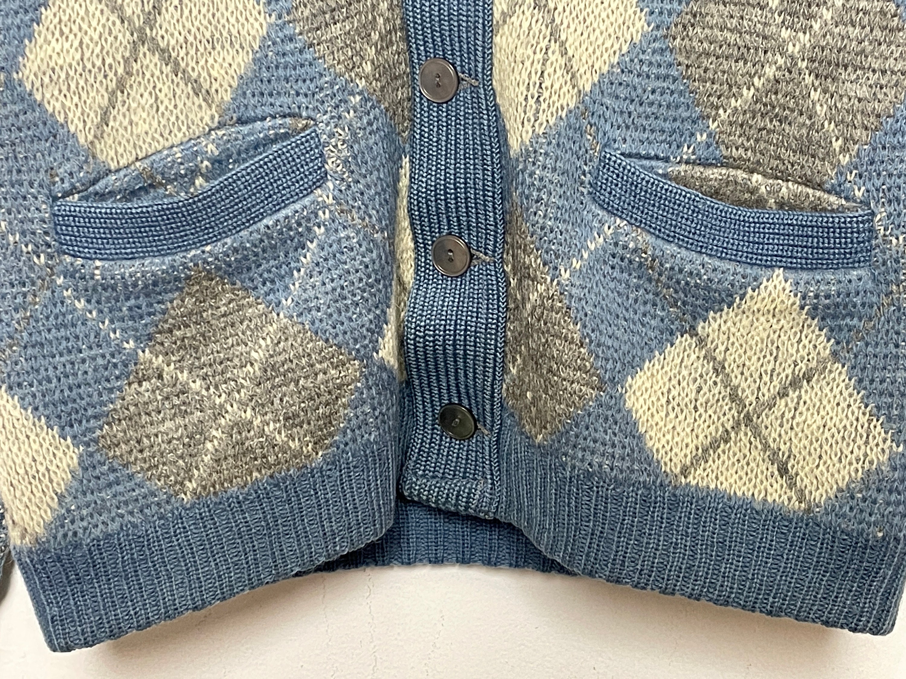Vintage 1960s Jantzen Wool and Mohair Made in USA Argyle