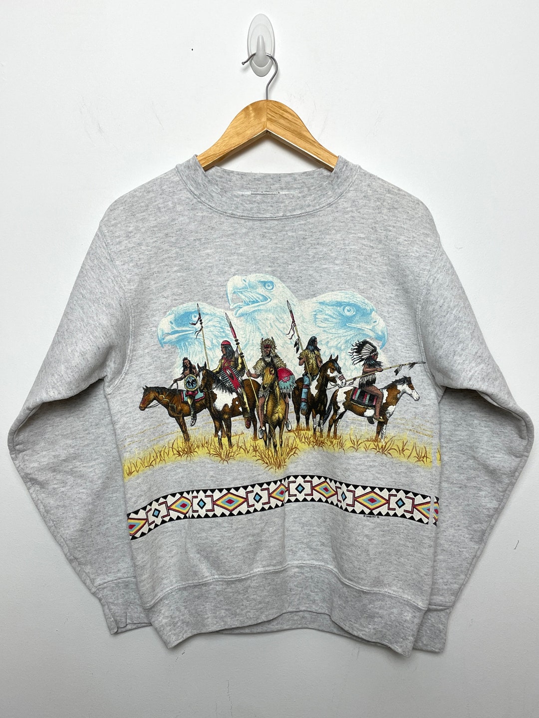 Tribal Aztec Native American Navajo Indians Print Men Crew Neck Sweatshirt main image 0
