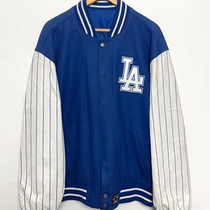 Vintage 90s LA Dodgers Jeff Hamilton JH Leather Varsity Vintage 90s LA Dodgers Jeff Hamilton JH Leather Varsity