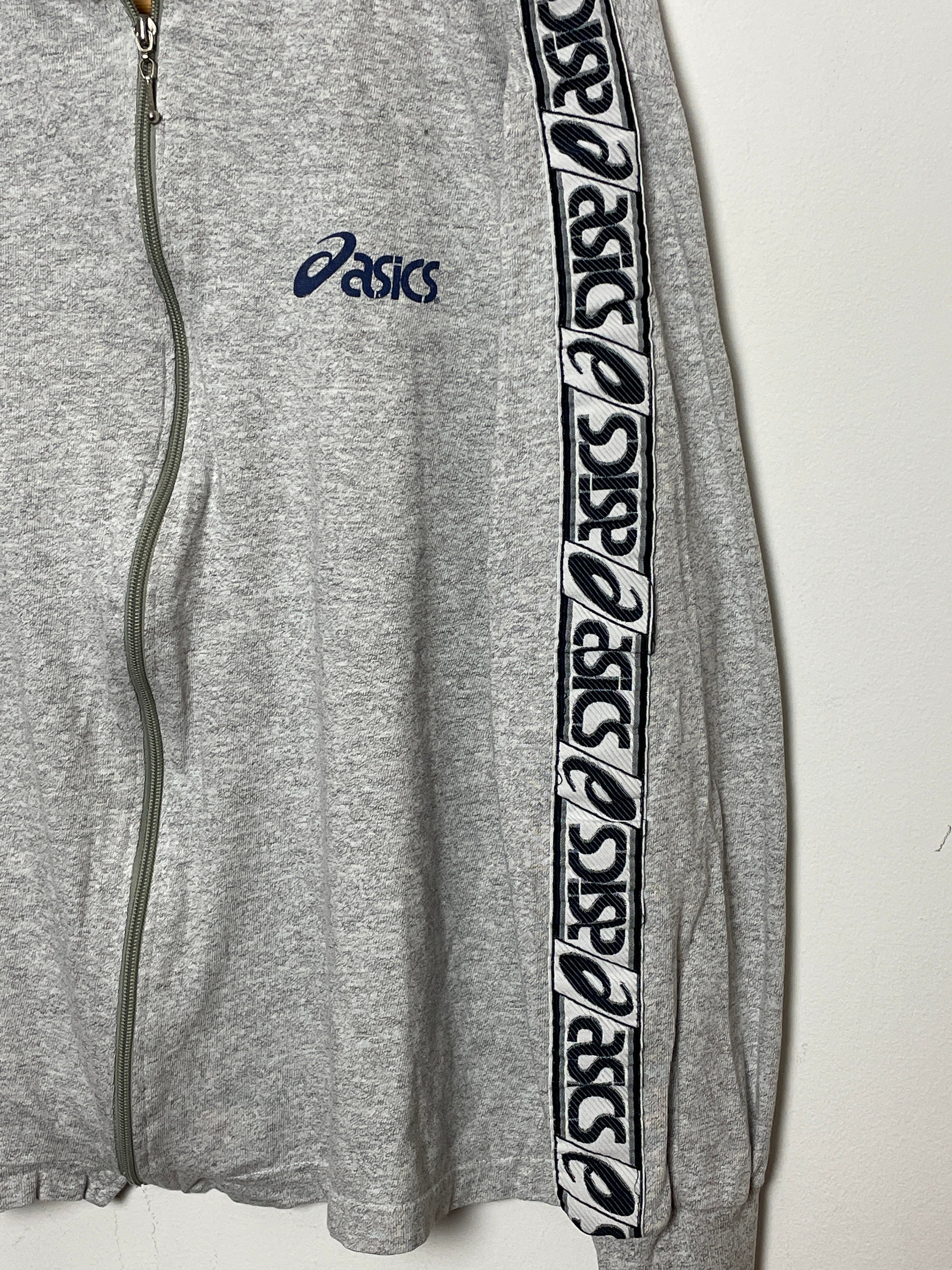 Vintage 1980s ASICS Spell Out Logo Full Zip Running Vintage 1980s ASICS Spell Out Logo Full Zip Running