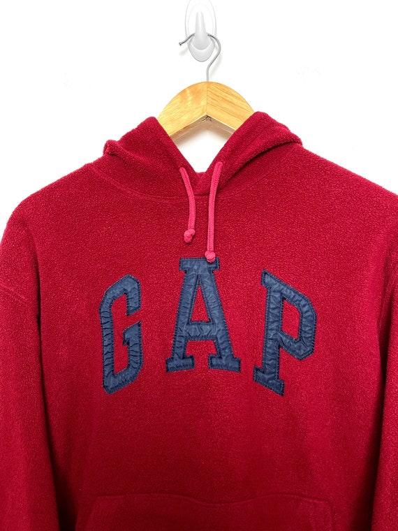 Vintage 1990s Gap Spell Out Fleece Hoodie Sweatshi