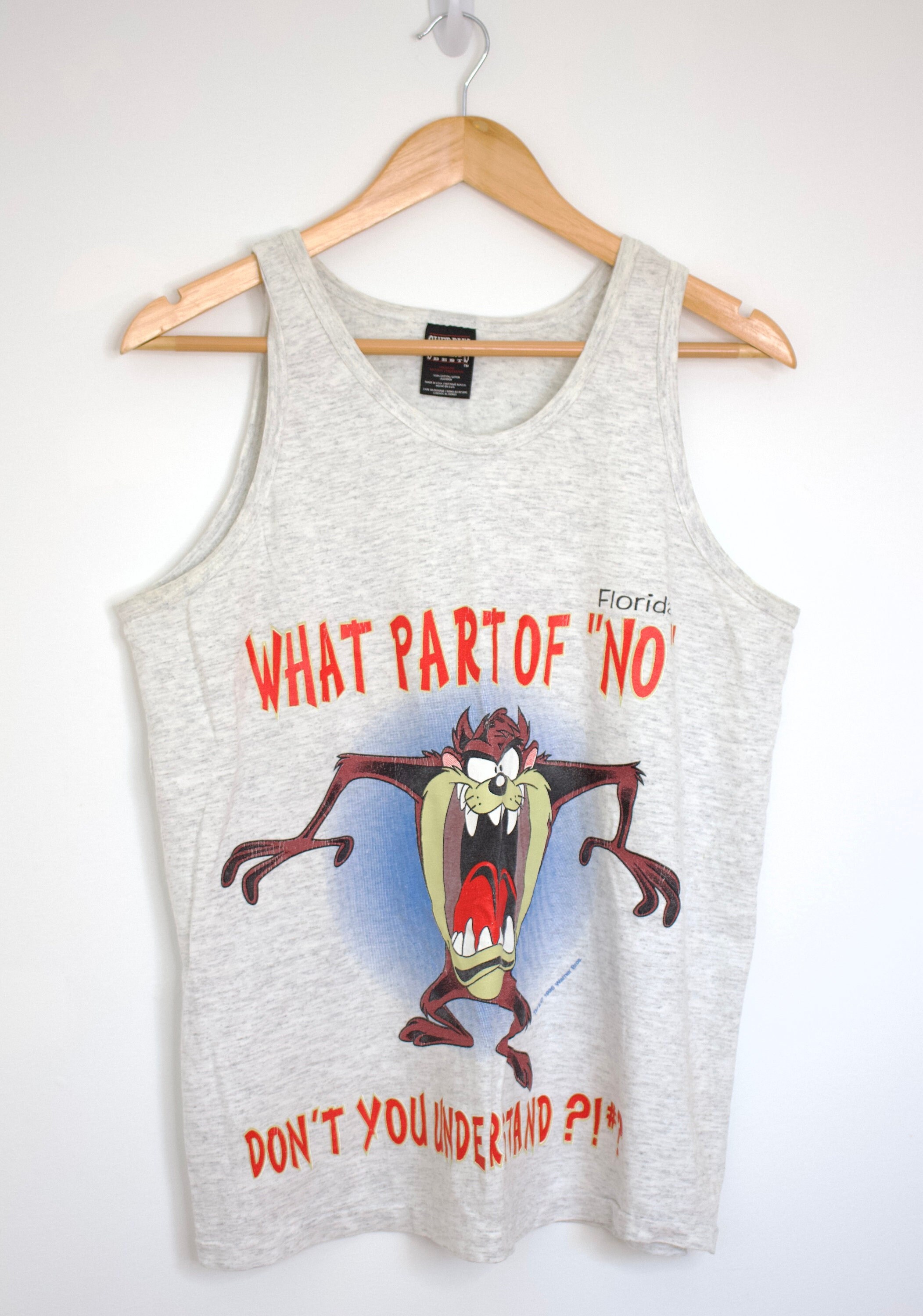 Vintage 1996 Taz Looney Tunes Graphic Tank Top (size Adult Medium 