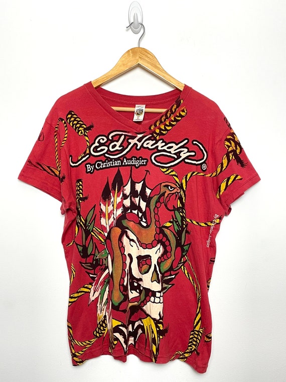 Early 2000s Ed Hardy by Christian Audigier All Over Print Y2K Etsy