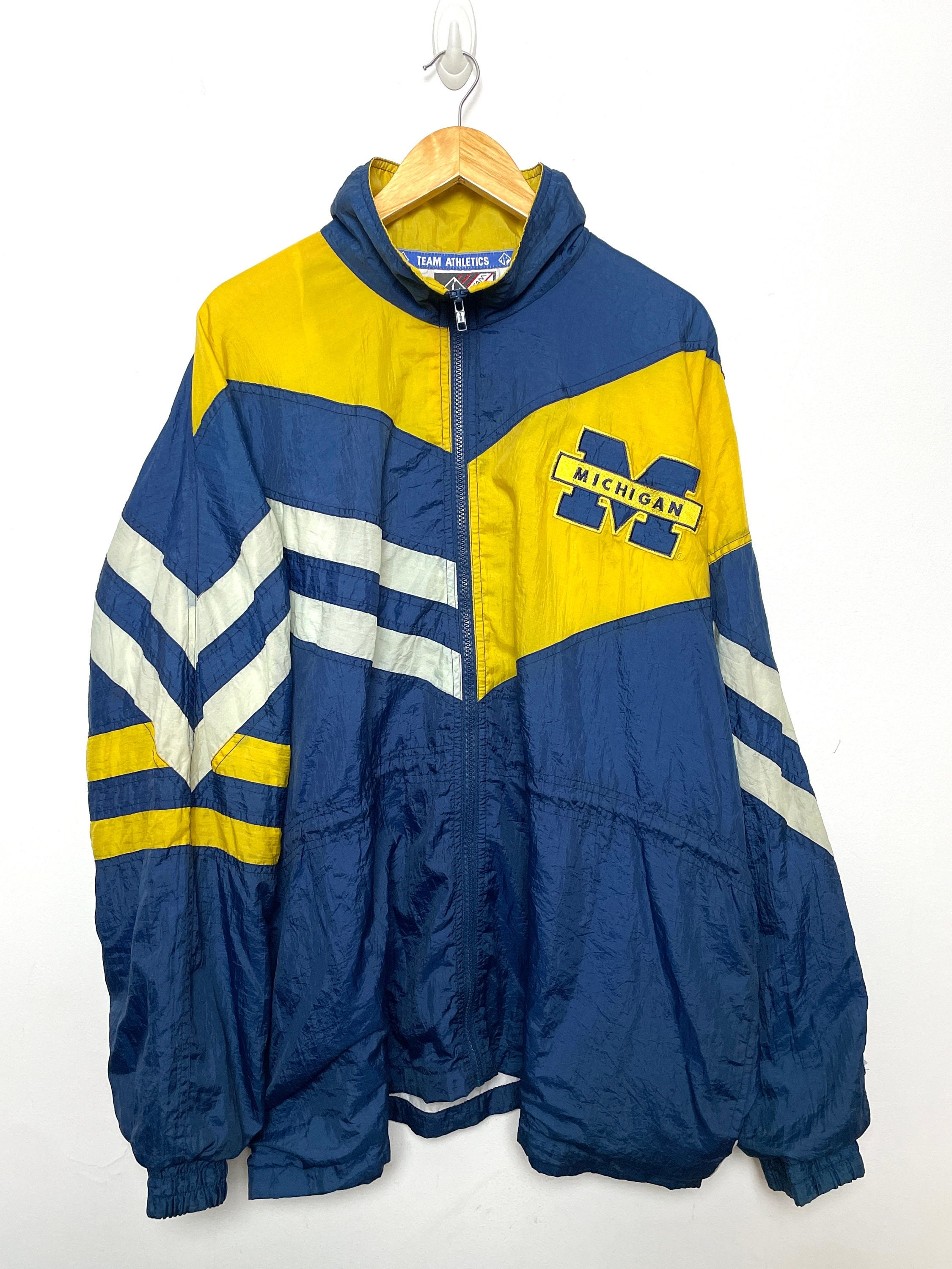 Vintage 90s Michigan Wolverines Starter Double Puffy Coat Jacket Size Adult  XL