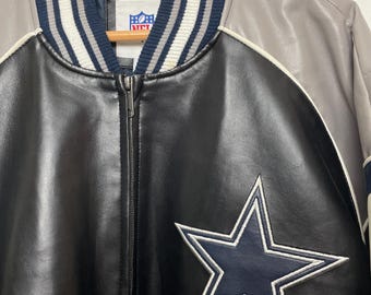 Vintage Dallas Cowboys NFL Football Faux Leather Spell Out Helmet