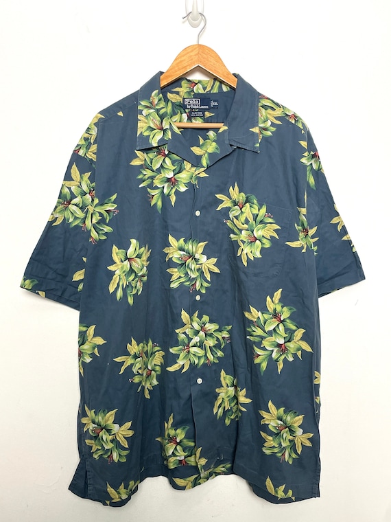Vintage 1990s Polo by Ralph Lauren Floral Print Tony Soprano Style