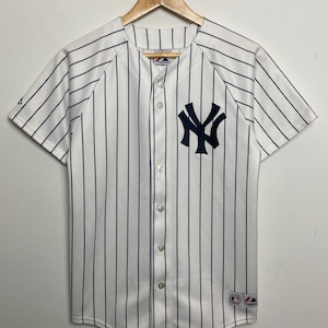 Vintage New York Yankees Johnny Damon MLB Baseball Pinstriped Jersey (fits adult XS)