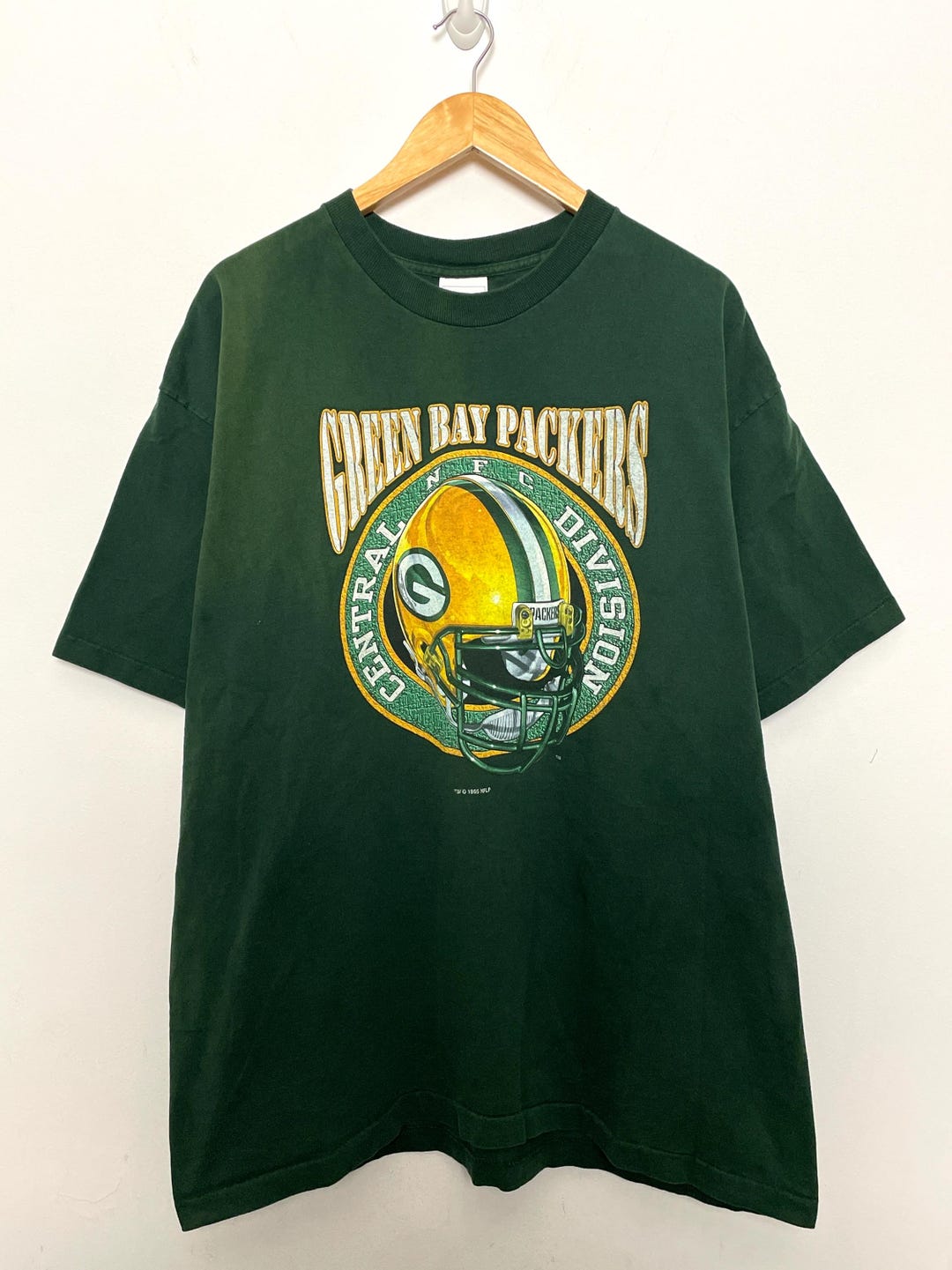 入手困難】NFLパッカーズビッグロゴ刺繍ベースボールシャツ一点物 ヴィンテージ 1995 グリーンベイ パッカーズ NFC セントラル NFL
