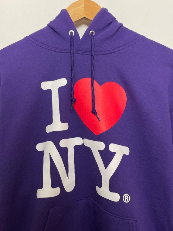 Vintage I Heart New York Graphic Purple Hoodie Sweatshirt Vintage I Heart New York Graphic Purple Hoodie Sweatshirt