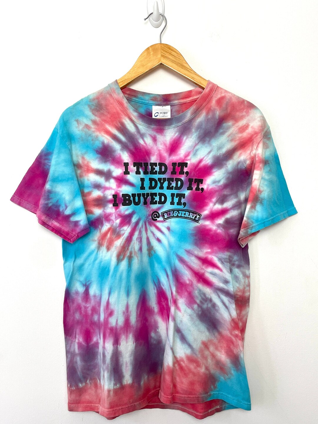 Early 2000s Ben and Jerry's Tie Dyed Ice Cream Graphic Tee Shirt (size ...