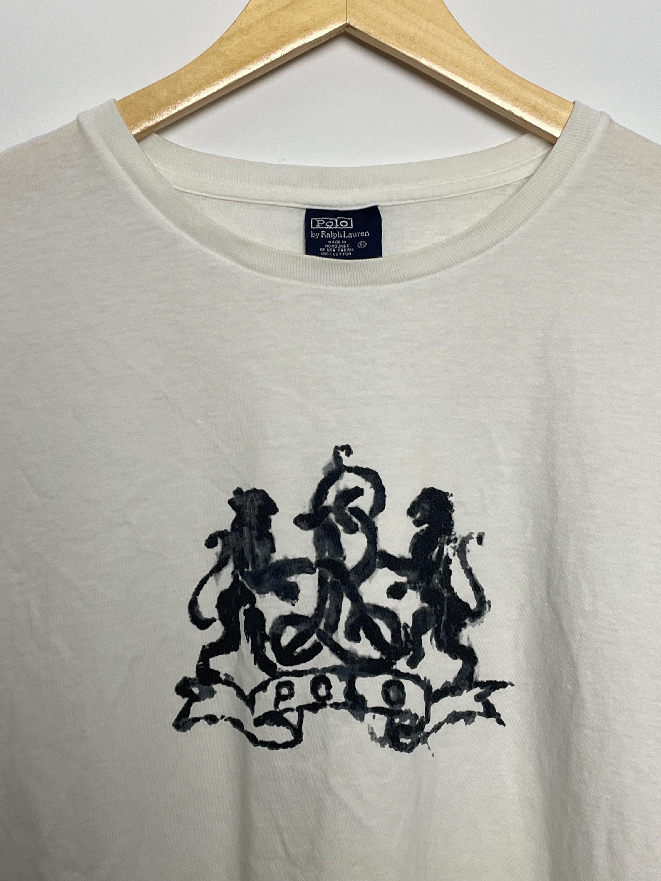 Vintage 1990s Polo by Ralph Lauren Lion Crest Graphic Tee Shirt