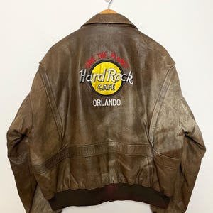Hard Rock Cafe Leather Jacket - Etsy