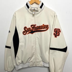Vintage San Fransisco Giants MLB Baseball Zip Up Fleece Lined Dugout Jacket (fits size adult Medium)