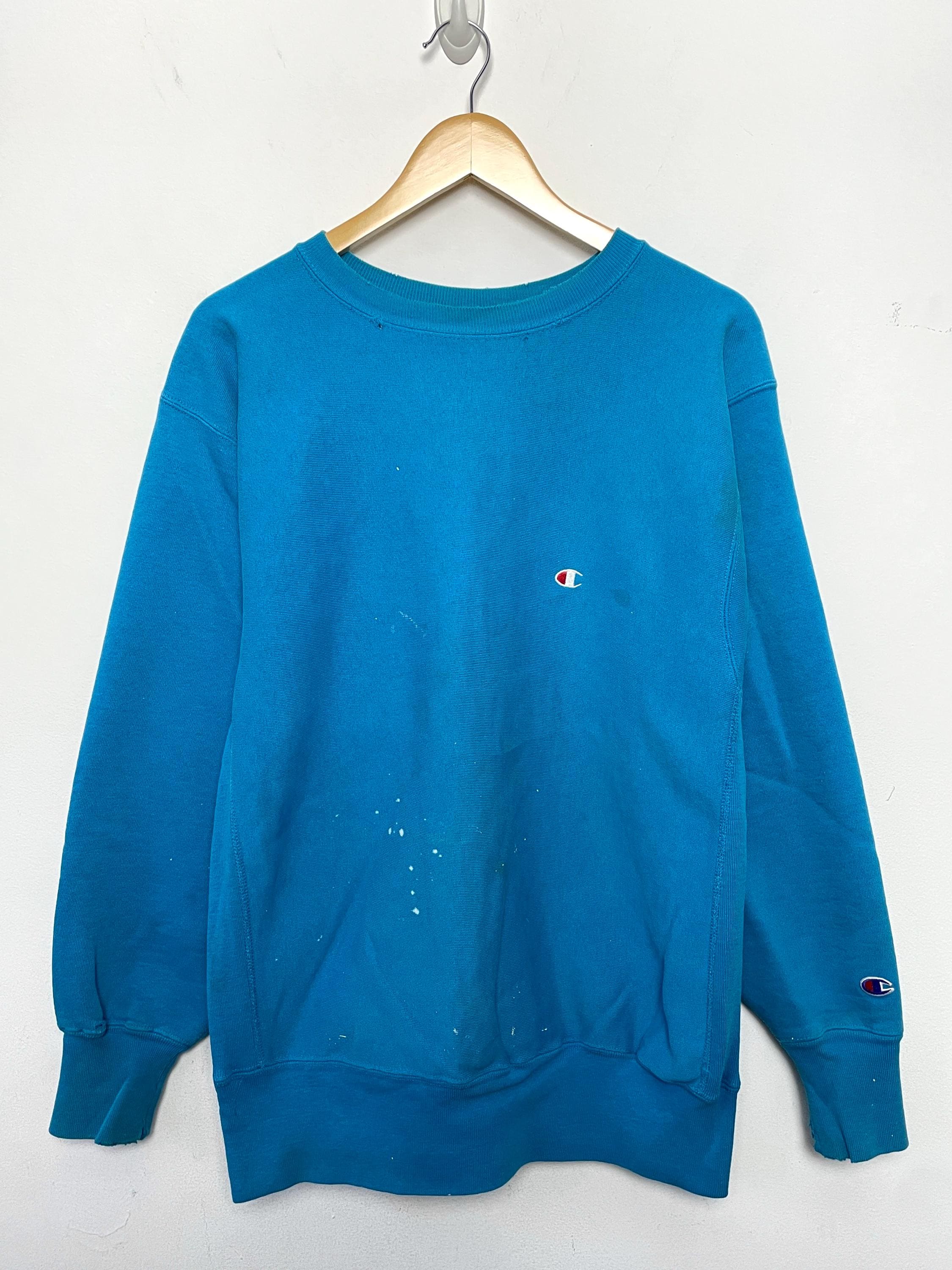 Vintage 1990s Champion Reverse Weave Made in USA C-Logo Blau