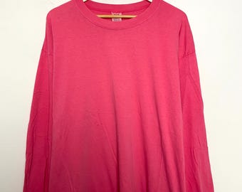 Vintage 1990s Gap Striped Long Sleeve Blue Pocket Tee Shirt (size