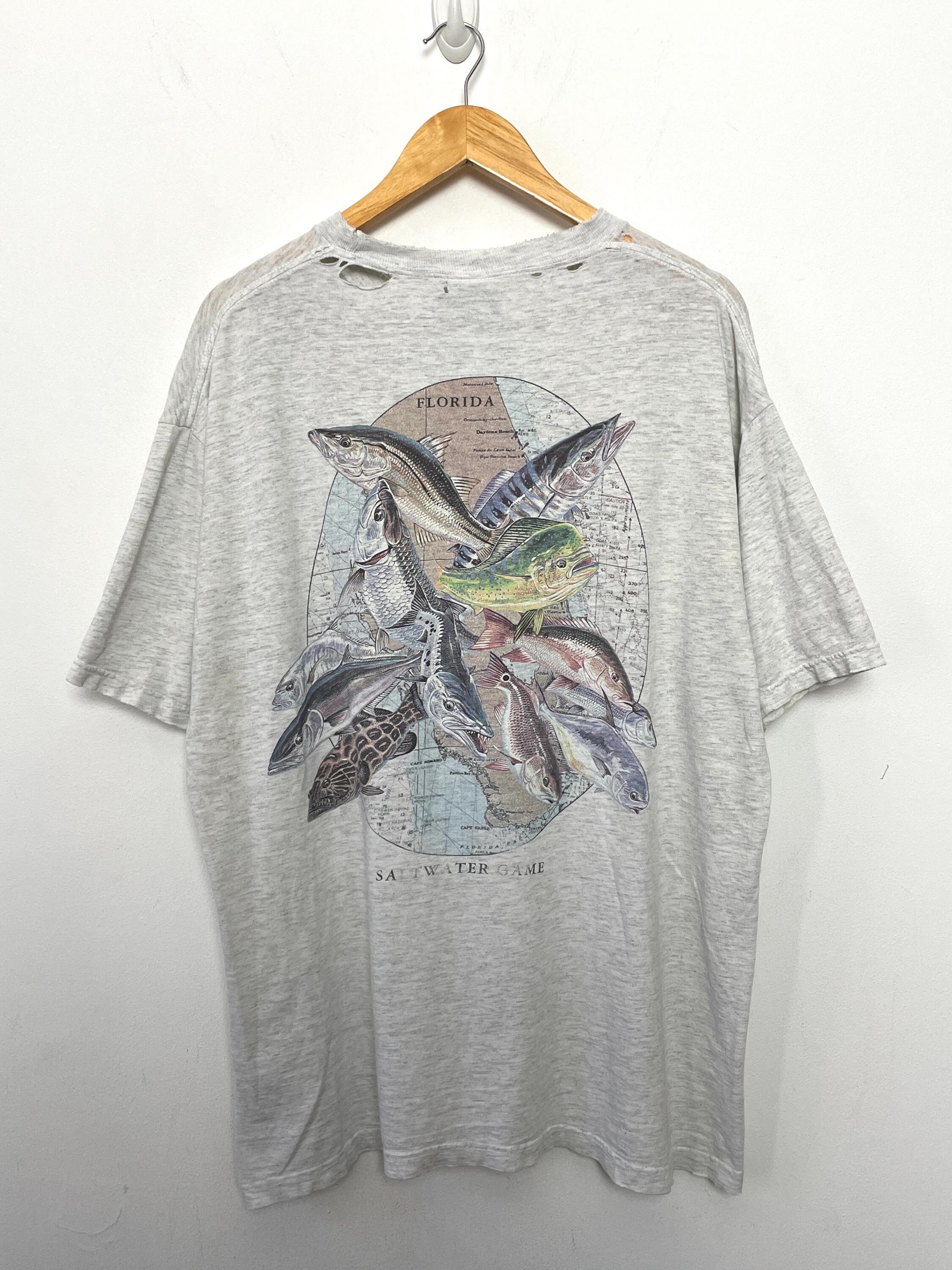 Vintage 1990s Environmental Art Wear “saltwater Game” Deep Sea