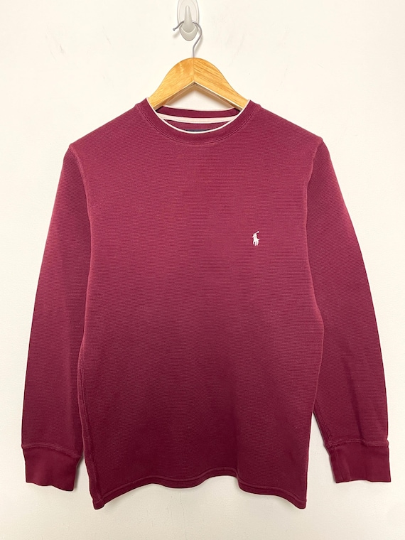 Vintage Polo by Ralph Lauren Red Thermal Long Sleeve Shirt (fits