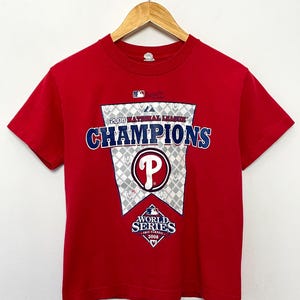Vintage 2000s Philadelphia Phillies MLB Baseball National League Champions Graphic Tee Shirt (fits adult XS)