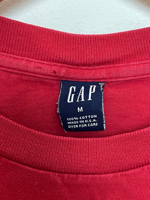 Vintage 1990s Gap Athletic made in USA Spell Out … - image 3