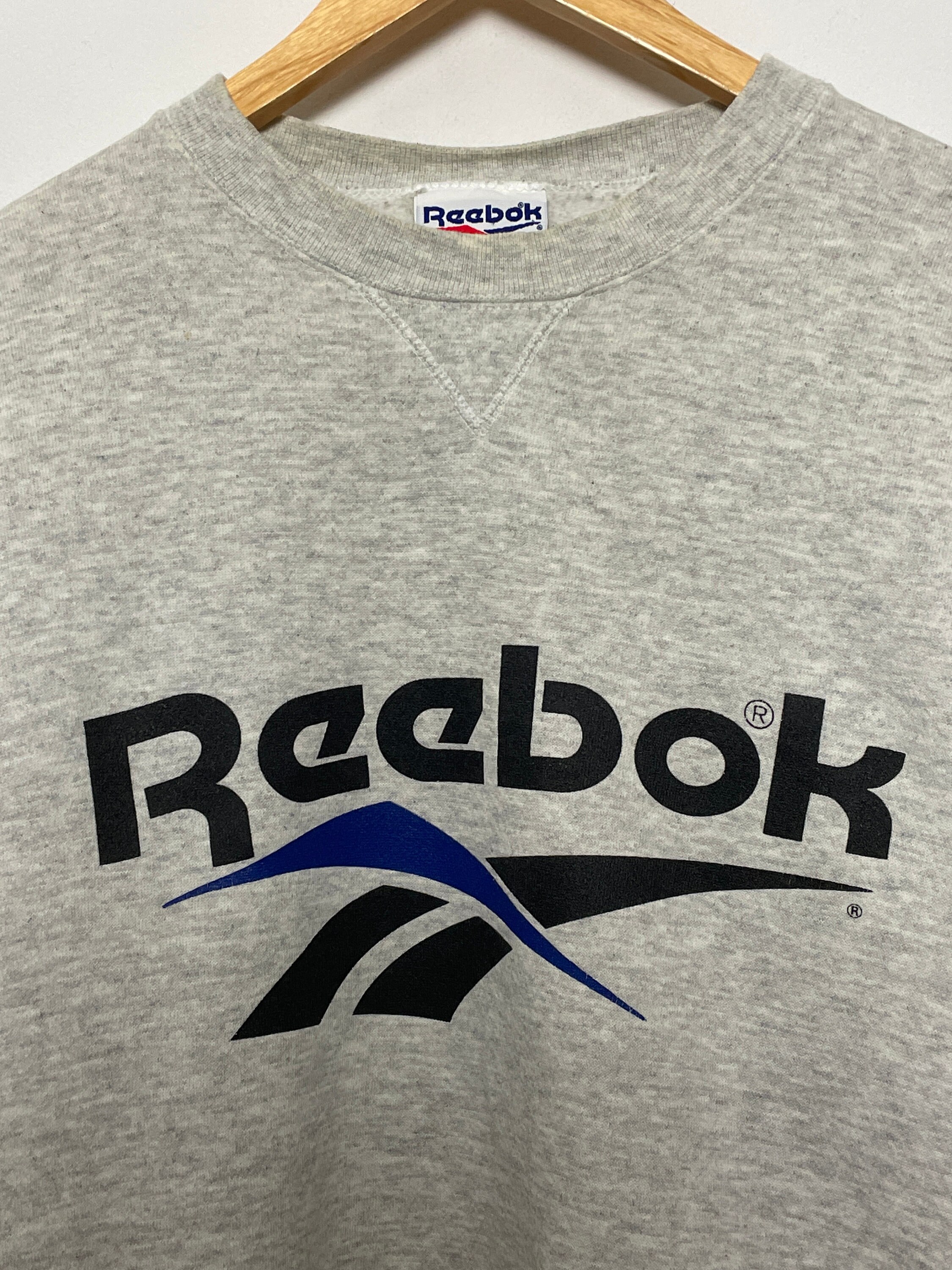 Vintage 1990s Reebok Spell Out Delta Logo Graphic Pullover