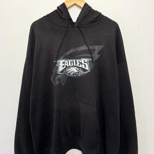 Vintage 1990s Philadelphia Eagles NFL Football Pullover Hoodie Sweatshirt (size adult XXL)