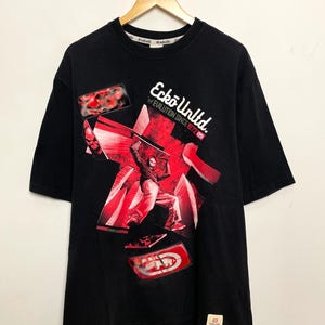 Vintage 2000s Ecko Unlimited Skull Skeleton Graphic Streetwear Tee Shirt (size adult XXL)