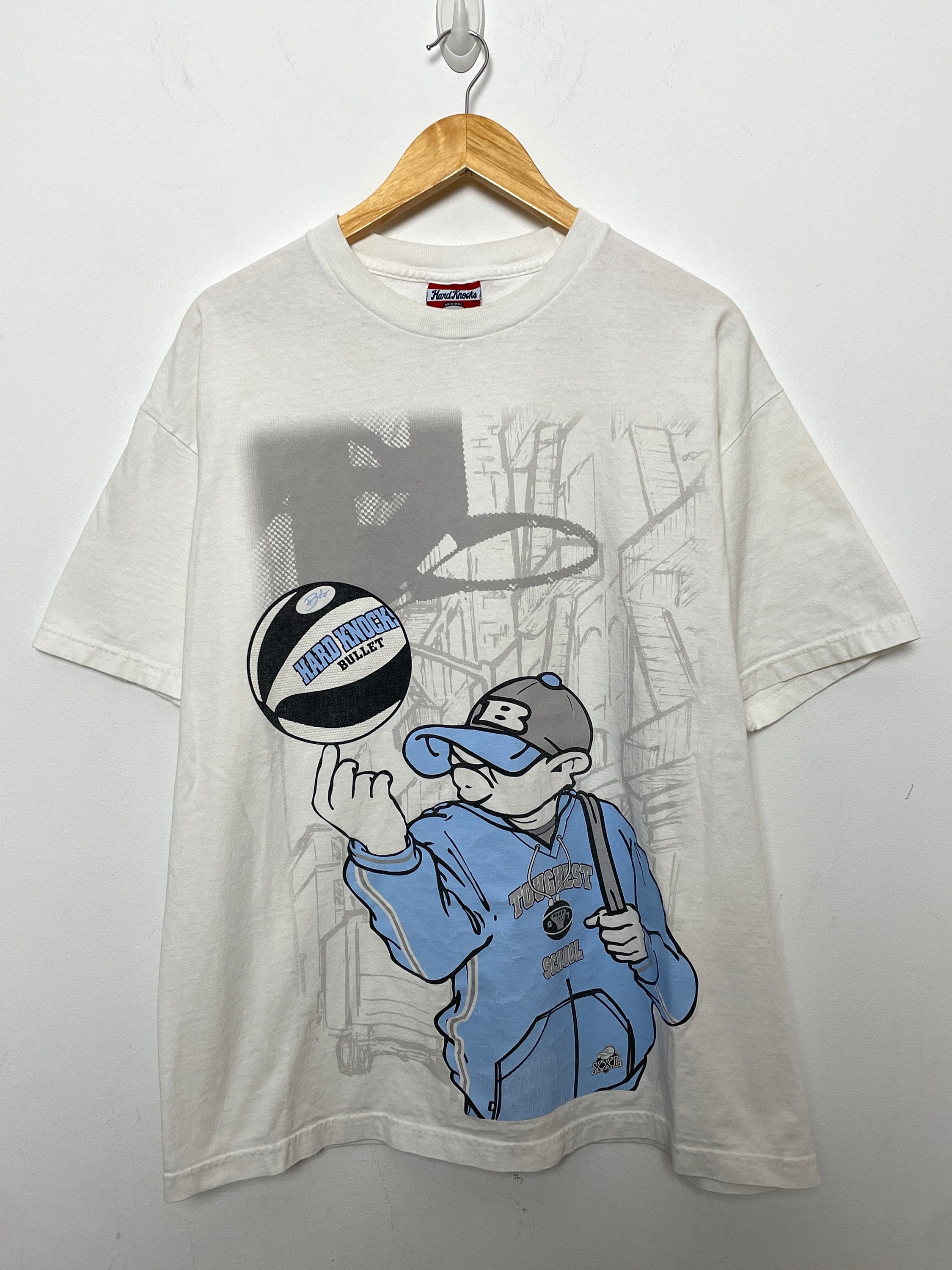 Vintage Y2K Hard Knocks Basketball Graphic Streetwear Tee