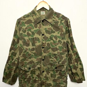Vintage 1960s Kamo Duck Camouflage Button up Long Sleeve True 