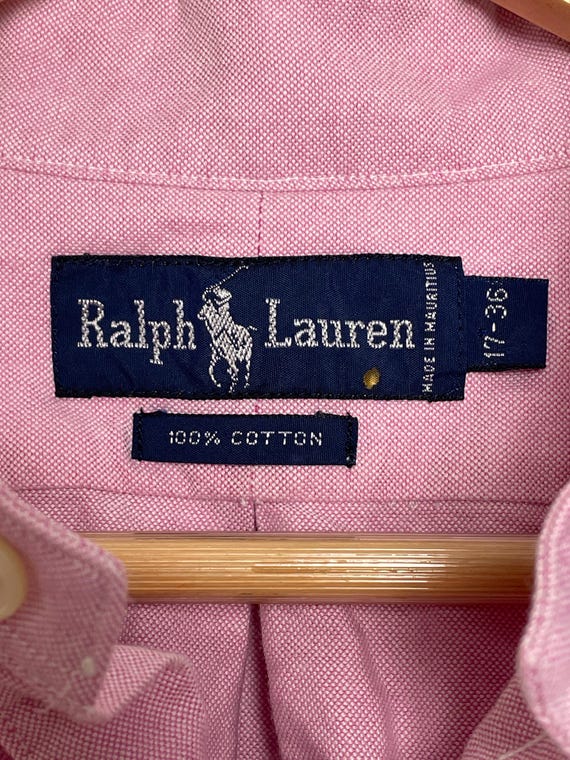 Vintage 1990s Polo by Ralph Lauren Pink Button up Long Sleeve