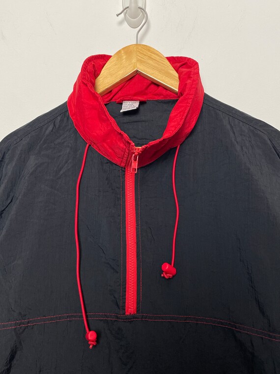 Vintage 1990s Marlboro Black and Red Blank Anorak… - image 2