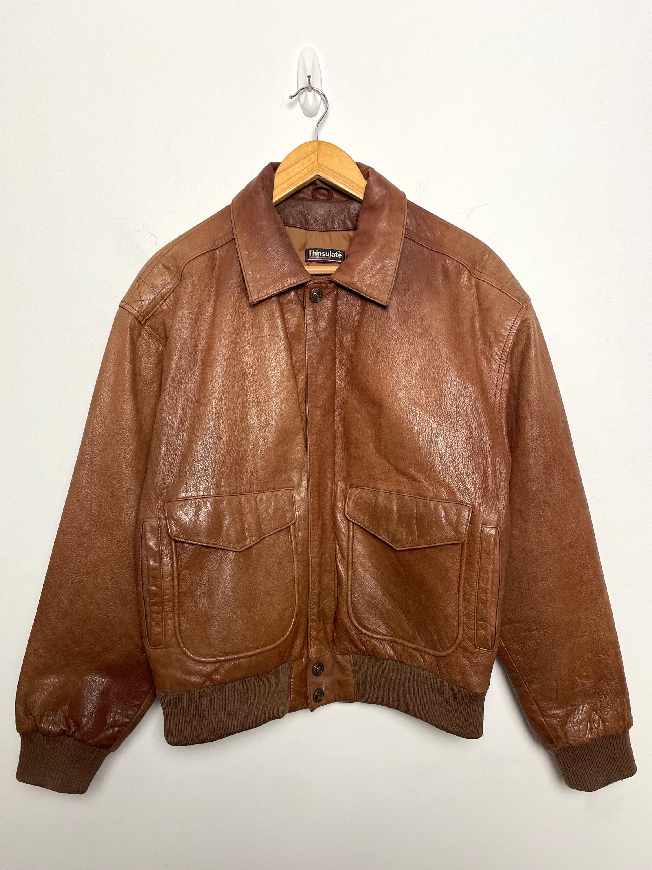 Wilsons Leather Bomber Jacket Small - Etsy
