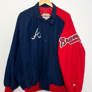 USA製 90s MLB ATLANTA BRAVES STARTERスタジャン Vintage 90s MLB Starter Atlanta Braves Denim Letterman Style