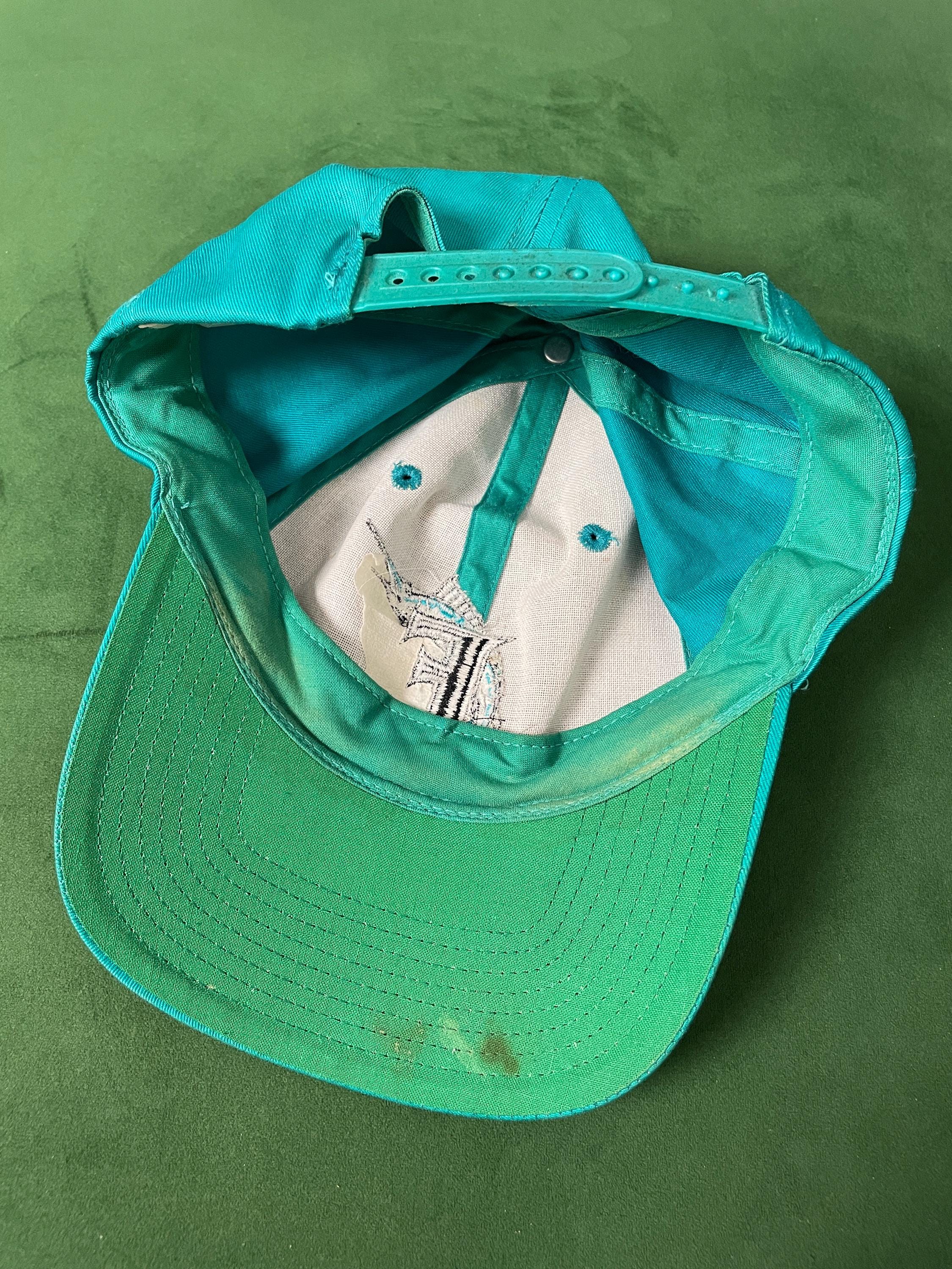 Casquette Snapback vintage Florida Marlins sarcelle des TNO