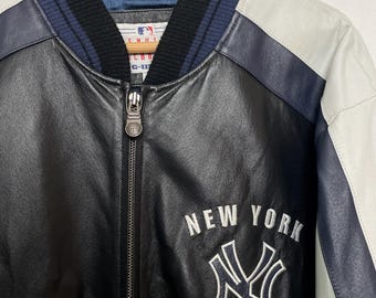 90s Yankees レザージャケット hiphop bboy Rare Vintage 90s Starter New York Yankees Genuine Leather