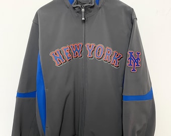BNWOT Vintage 90s New York Mets Starter Light Jacket Blue Orange