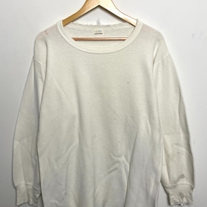 Vintage 1980s JCPenny White Long Sleeve Thermal Shirt (size adult Large)
