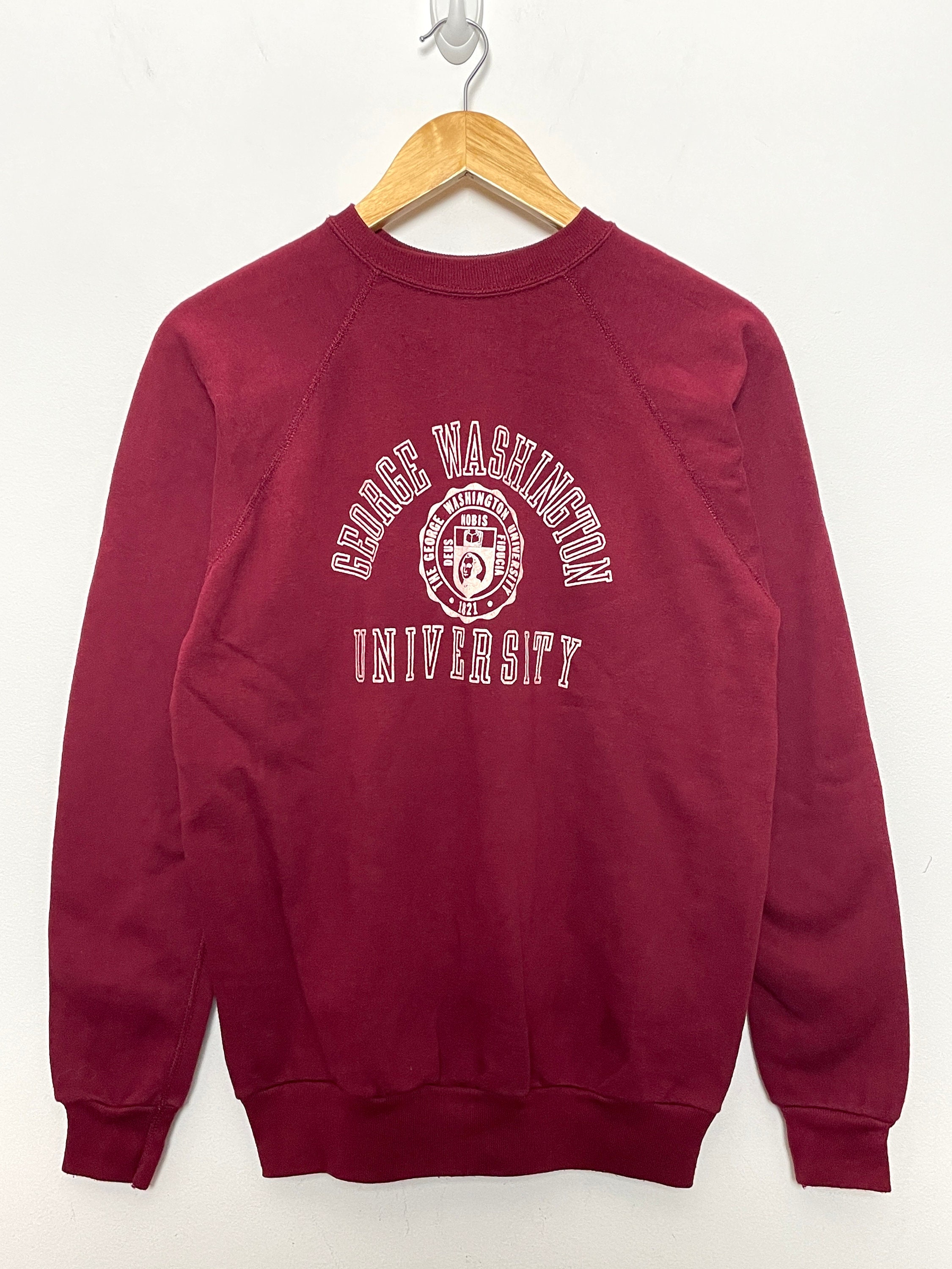 Vintage 1980s George Washington University Washington DC Made in USA Spell Out Graphic College Crewneck Sweatshirt fits Adult Small Etsy UK