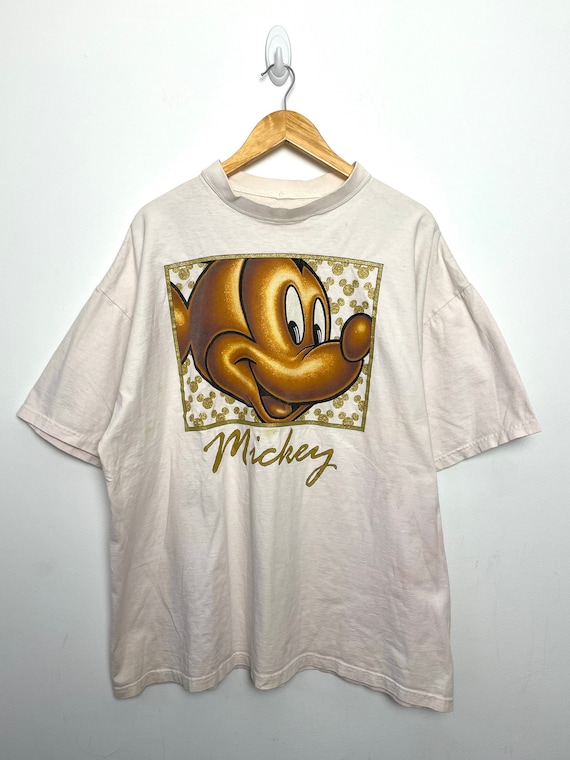 Vintage 1990s Mickey Mouse Disney Golden Spell Out