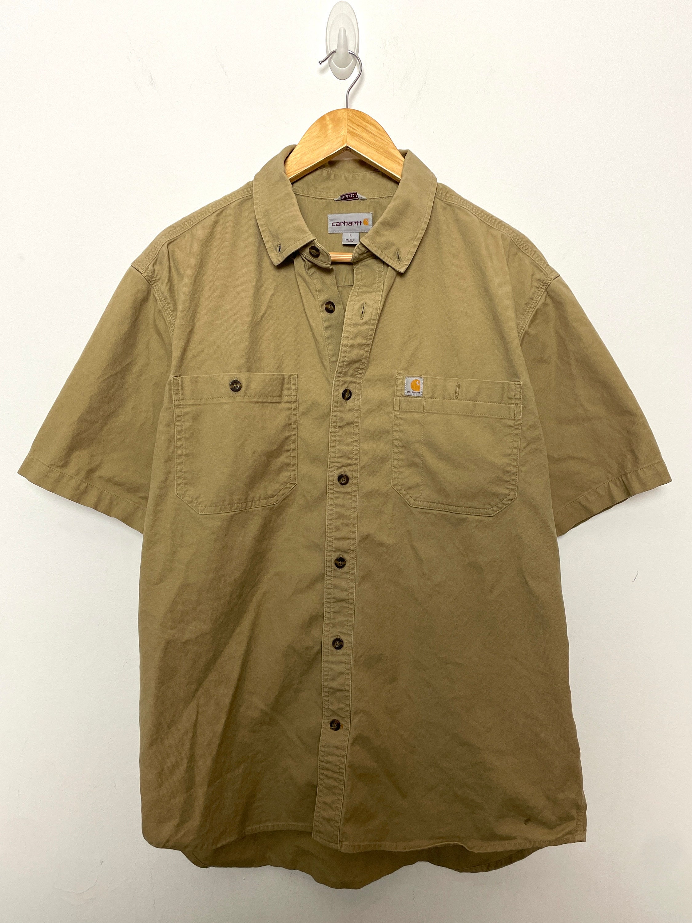 トップス 90s~00s/car hartt/buttondown over shirt Vintage 90s Carhartt Button Up Shirt Overshirt | eBay