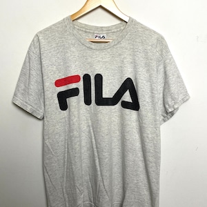 Vintage 1990s Fila Italia made in USA Spell Out Graphic Tee Shirt (size adult Medium)